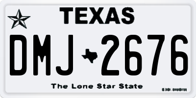 TX license plate DMJ2676