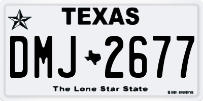 TX license plate DMJ2677