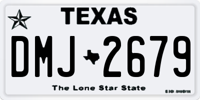 TX license plate DMJ2679