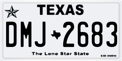 TX license plate DMJ2683