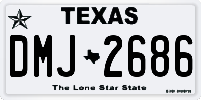 TX license plate DMJ2686