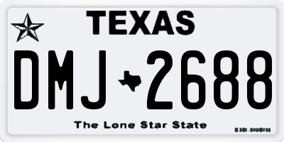 TX license plate DMJ2688