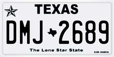 TX license plate DMJ2689