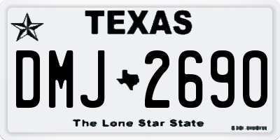 TX license plate DMJ2690