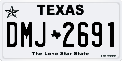 TX license plate DMJ2691