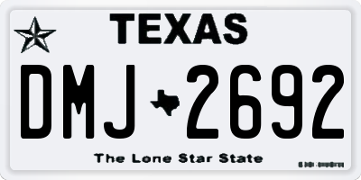 TX license plate DMJ2692