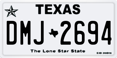 TX license plate DMJ2694