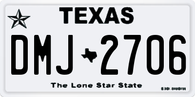 TX license plate DMJ2706