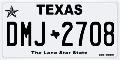 TX license plate DMJ2708