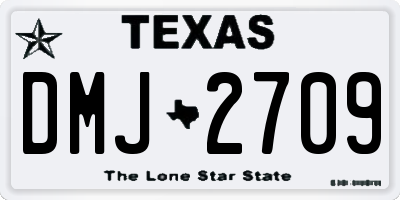TX license plate DMJ2709