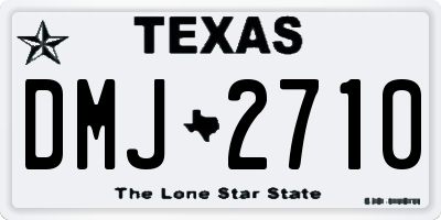 TX license plate DMJ2710