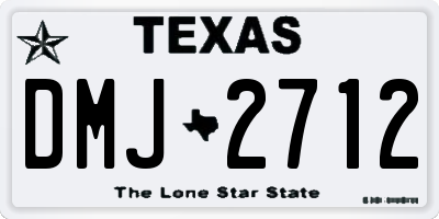 TX license plate DMJ2712