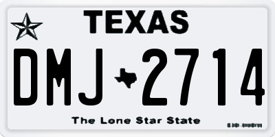 TX license plate DMJ2714