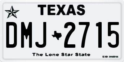 TX license plate DMJ2715