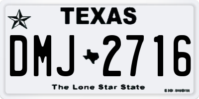 TX license plate DMJ2716