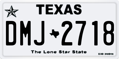 TX license plate DMJ2718