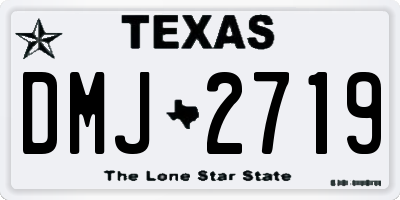 TX license plate DMJ2719