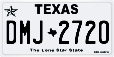 TX license plate DMJ2720