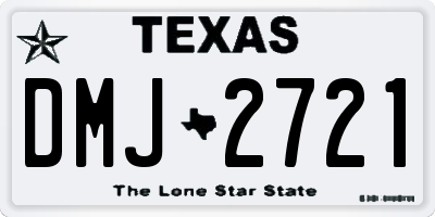TX license plate DMJ2721