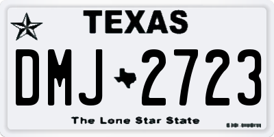 TX license plate DMJ2723