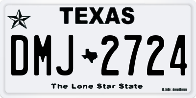 TX license plate DMJ2724