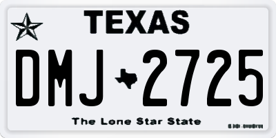 TX license plate DMJ2725