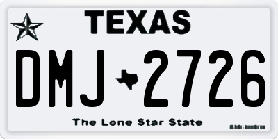 TX license plate DMJ2726