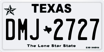 TX license plate DMJ2727