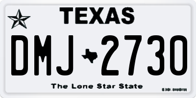 TX license plate DMJ2730