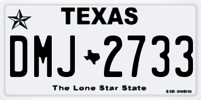 TX license plate DMJ2733
