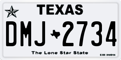 TX license plate DMJ2734