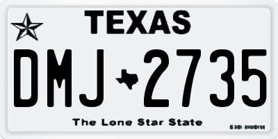 TX license plate DMJ2735