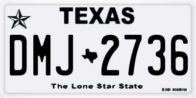 TX license plate DMJ2736