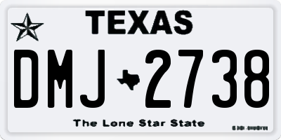 TX license plate DMJ2738