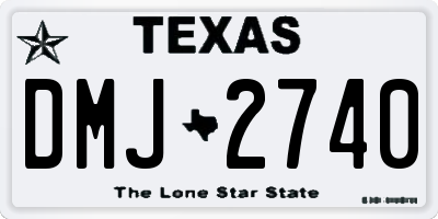 TX license plate DMJ2740