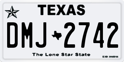 TX license plate DMJ2742