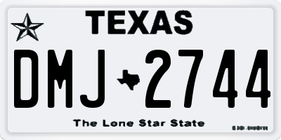 TX license plate DMJ2744