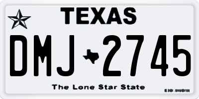TX license plate DMJ2745