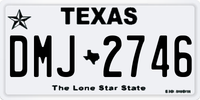 TX license plate DMJ2746