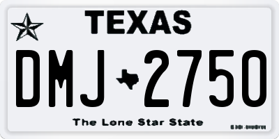 TX license plate DMJ2750