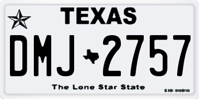 TX license plate DMJ2757