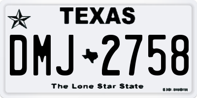 TX license plate DMJ2758