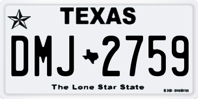 TX license plate DMJ2759