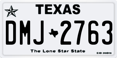 TX license plate DMJ2763