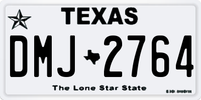 TX license plate DMJ2764
