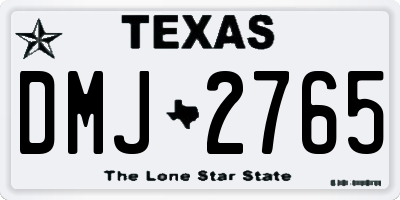 TX license plate DMJ2765
