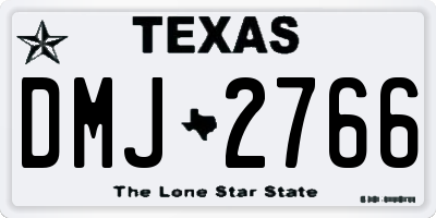 TX license plate DMJ2766