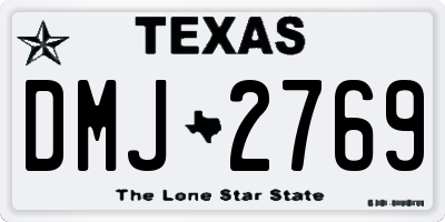 TX license plate DMJ2769