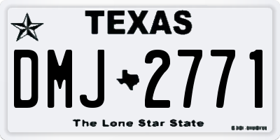 TX license plate DMJ2771