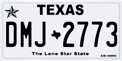 TX license plate DMJ2773